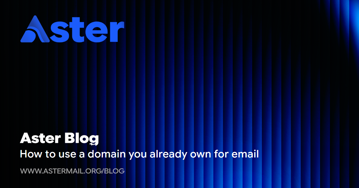 How to use a domain you already own for email